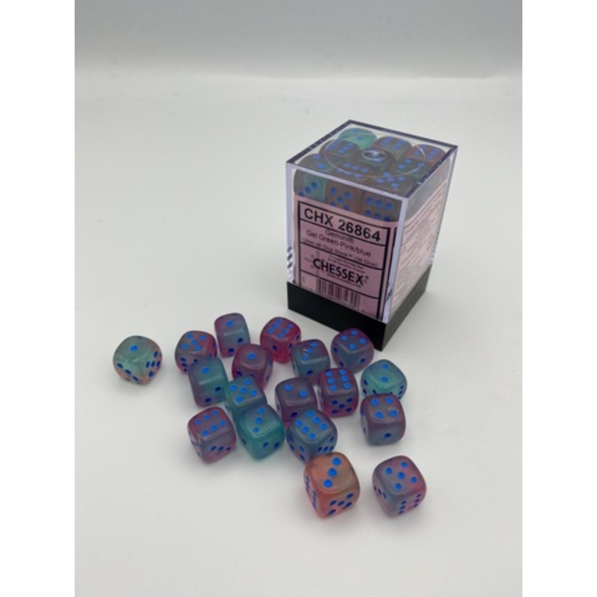 Chessex Gemini W6x36 Gel Green-Pink/Blue Luminary