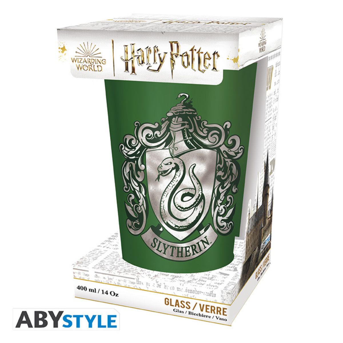 Harry Potter Premium Large Glass 400ml Slytherin