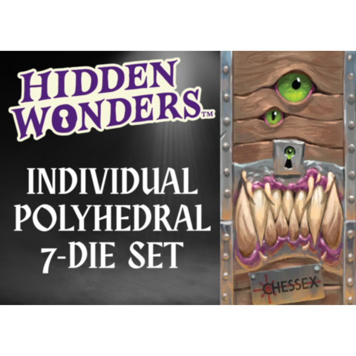 Chessex Hidden Wonders™ Individual Mystery Polyhedral 7-Würfelset Set Gelb