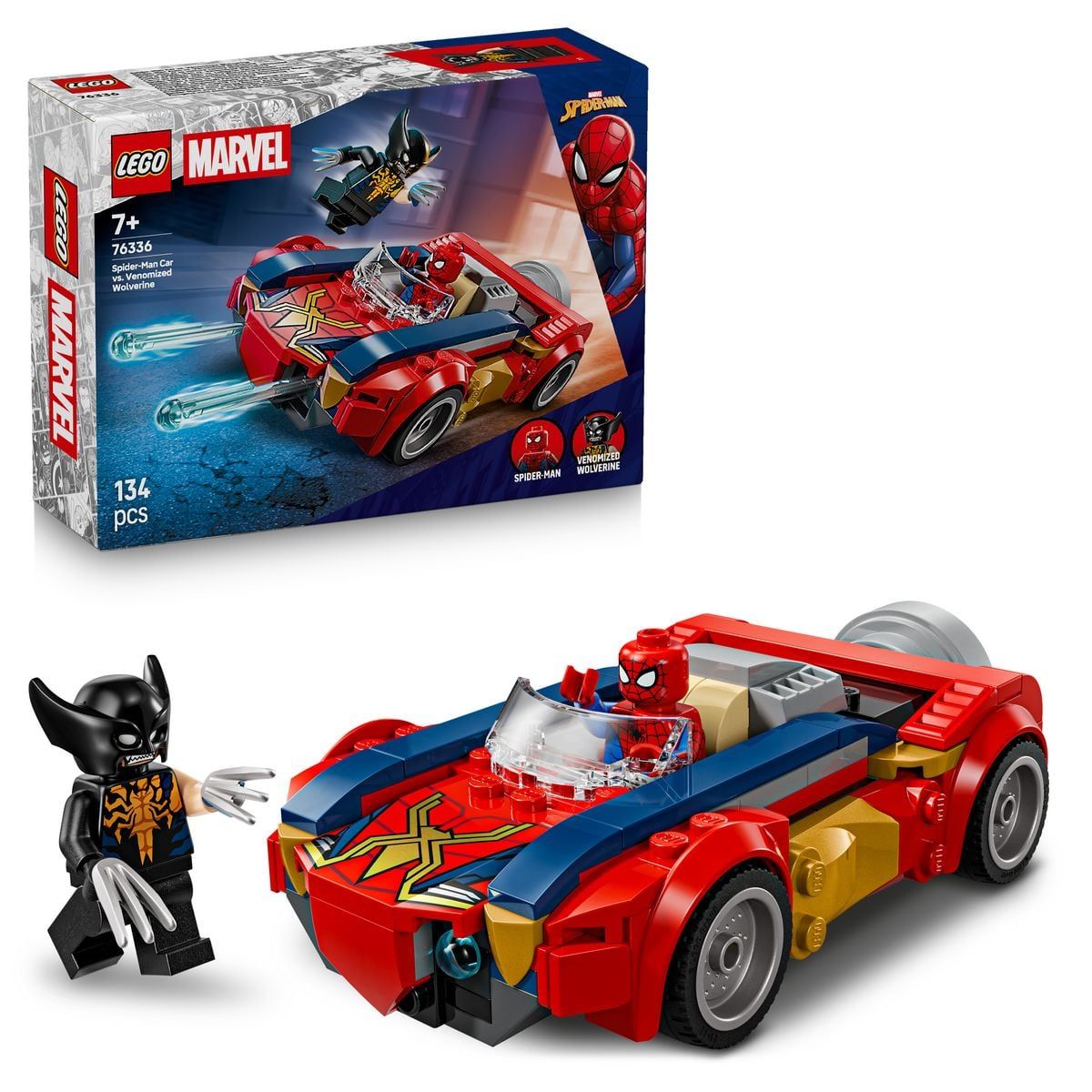 LEGO Marvel Spider-Man Auto vs Venomized Wolverine