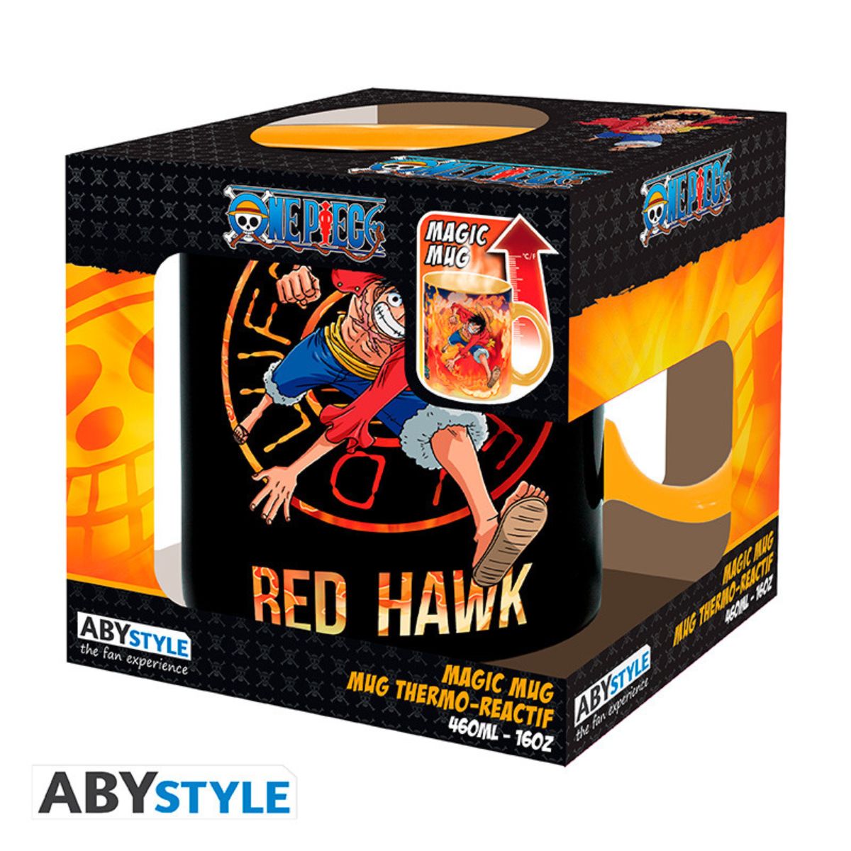One Piece Mug Heat Change 460 ml Luffy & Sabo-Cardboard Box