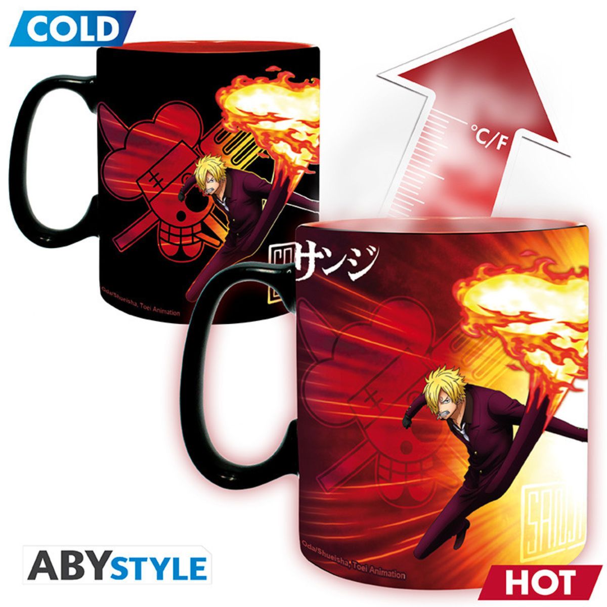 One Piece Mug Heat Change 460ml Zoro & Sanji Cardboard