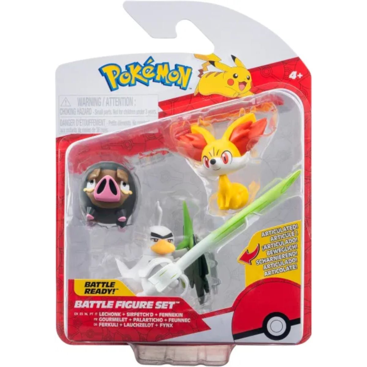 Pokémon Battle Figure Set Fennekin, Lechonk & Sirfetch'd