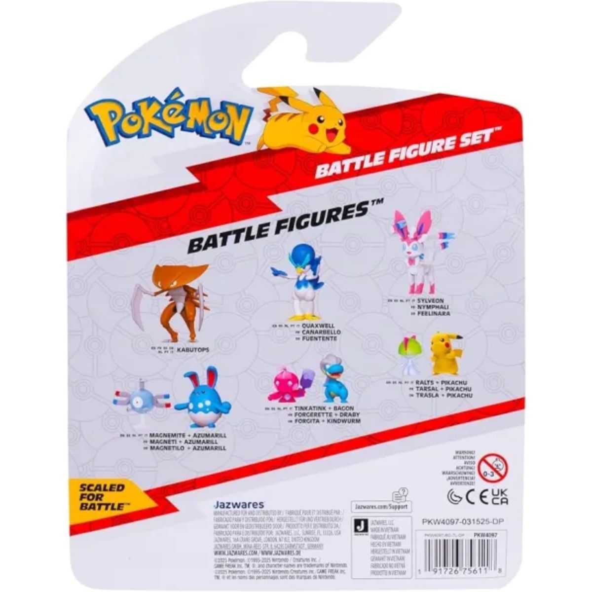 Pokémon Battle Figure Set Gible Pikachu & Galarian Ponyta