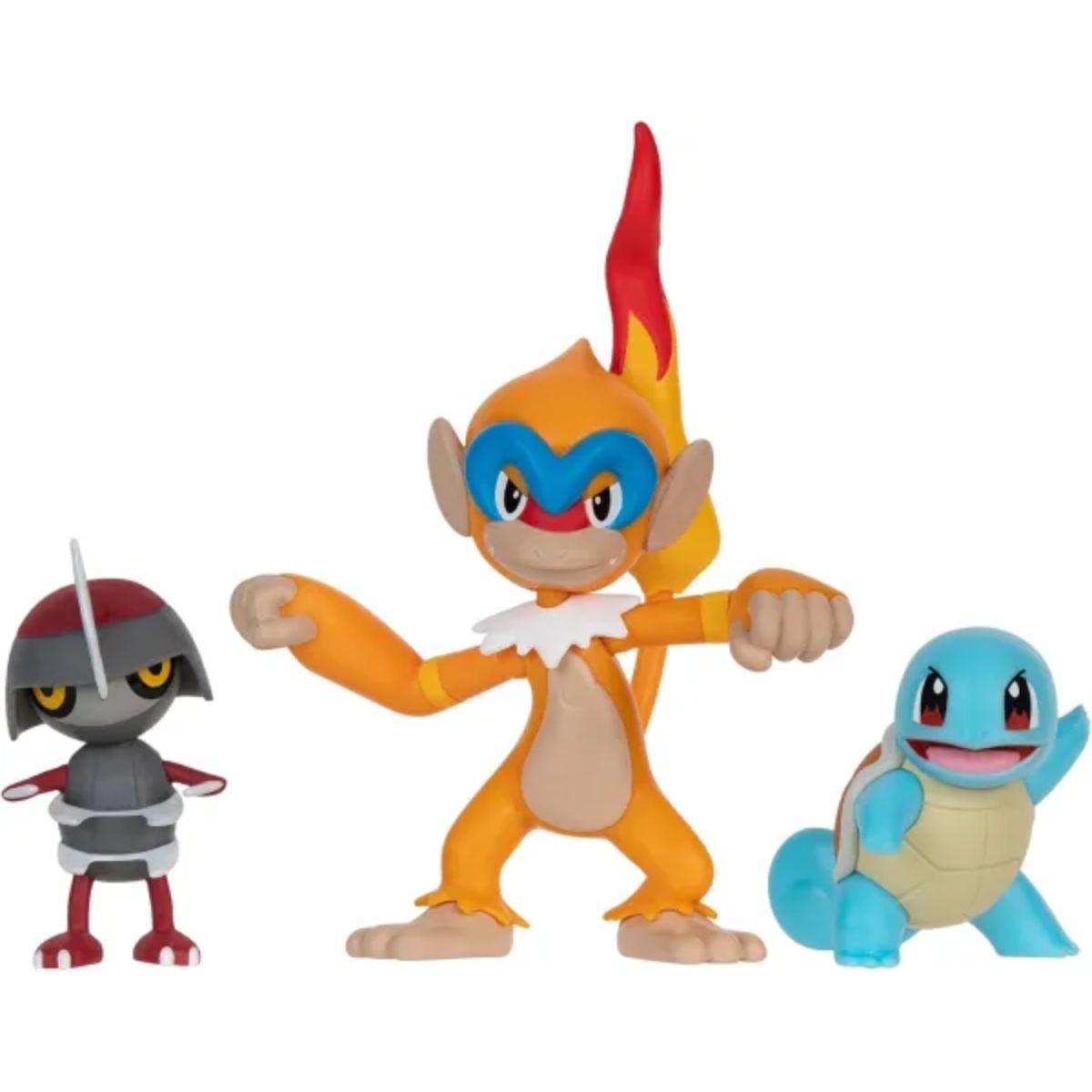 Pokémon Battle Figure Set Pawniard, Squirtle & Monferno