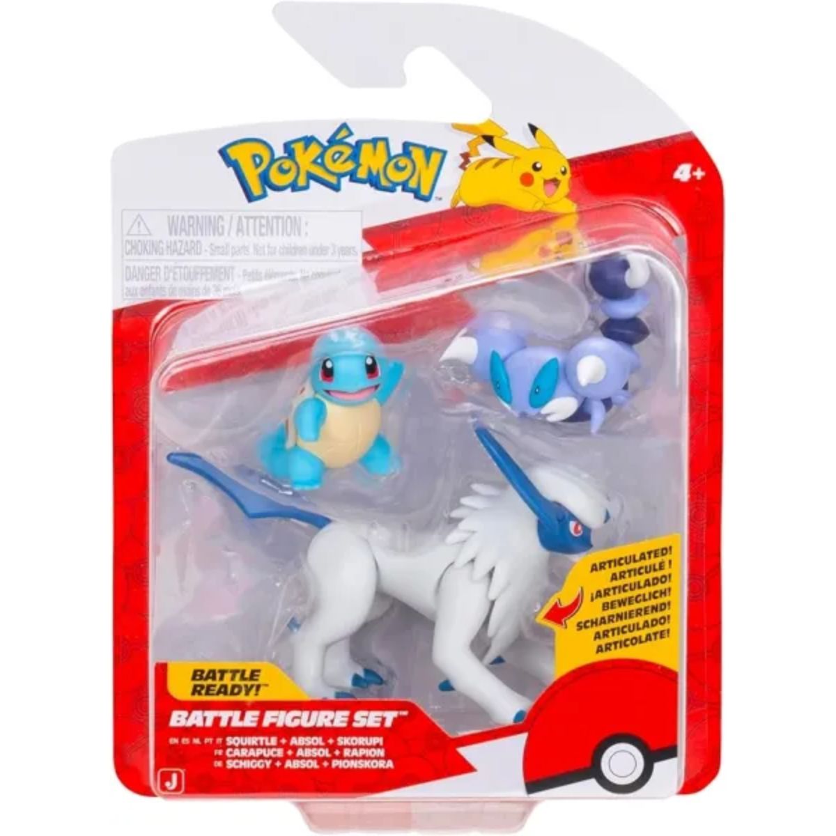Pokémon Battle Figure Set Squirtle, Skorupi & Absol