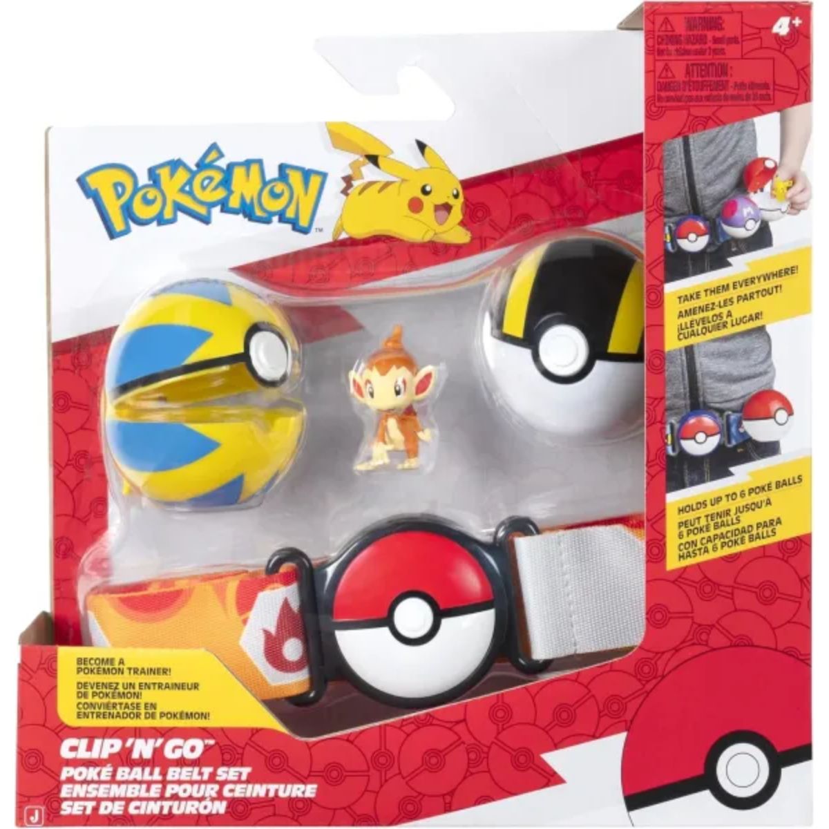 Pokémon Clip 'N' Go Poke Ball Gürtel Set Panflam mit Flottball & Hyperball