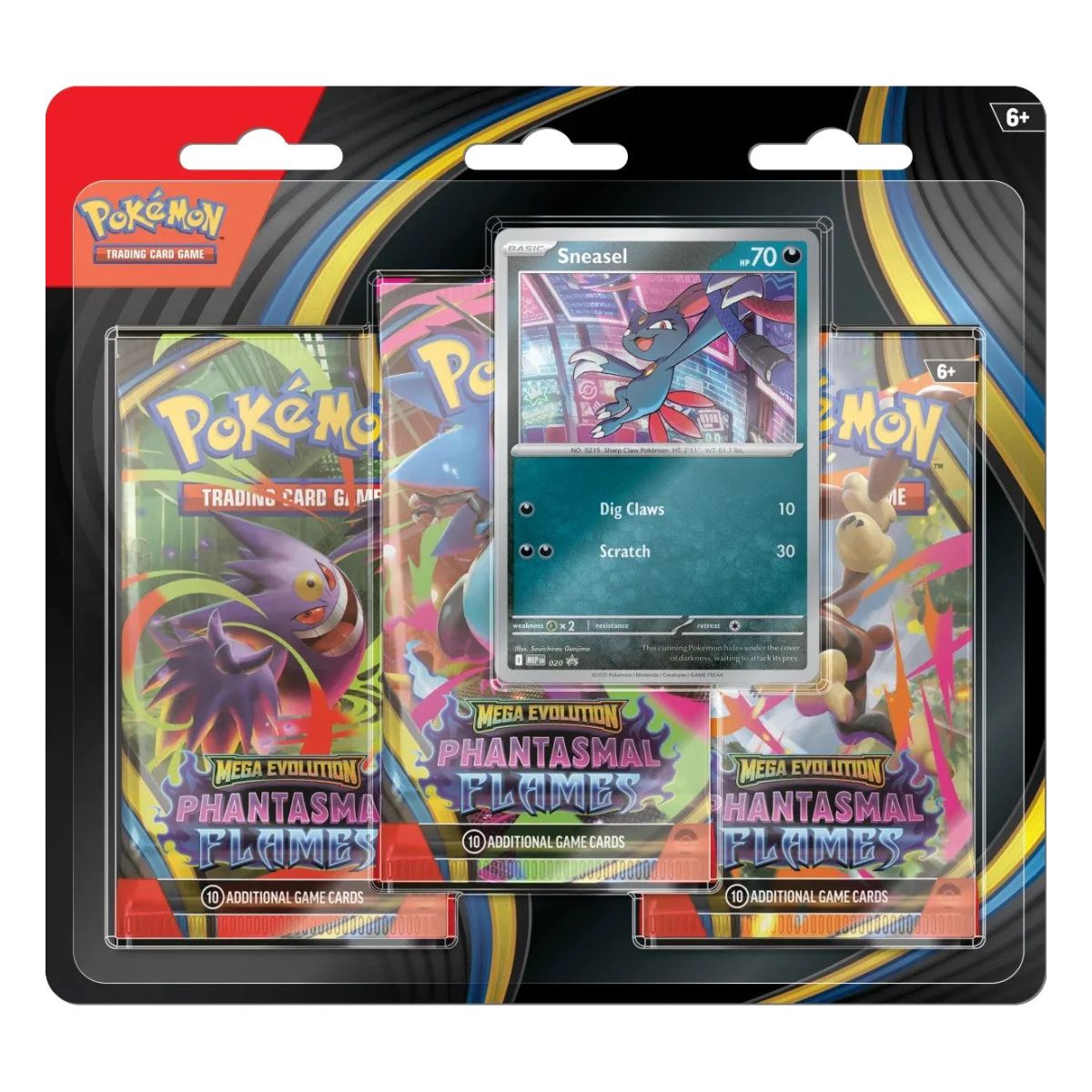 Pokémon Phantasmal Flames 3-Pack Blister Sneasel Englisch