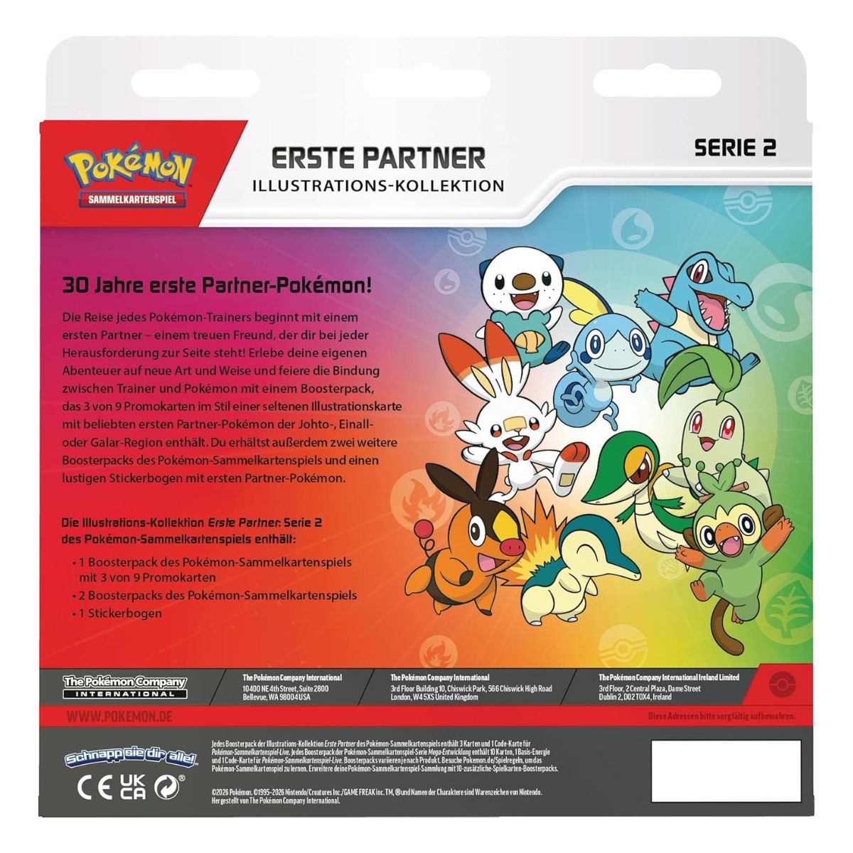 Pokémon Erste-Partner Illustrations-Kollektion Serie 2 Deutsch