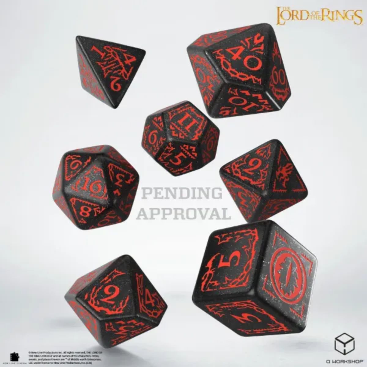Q-Workshop Mordor The Lord Of The Rings Dice Set