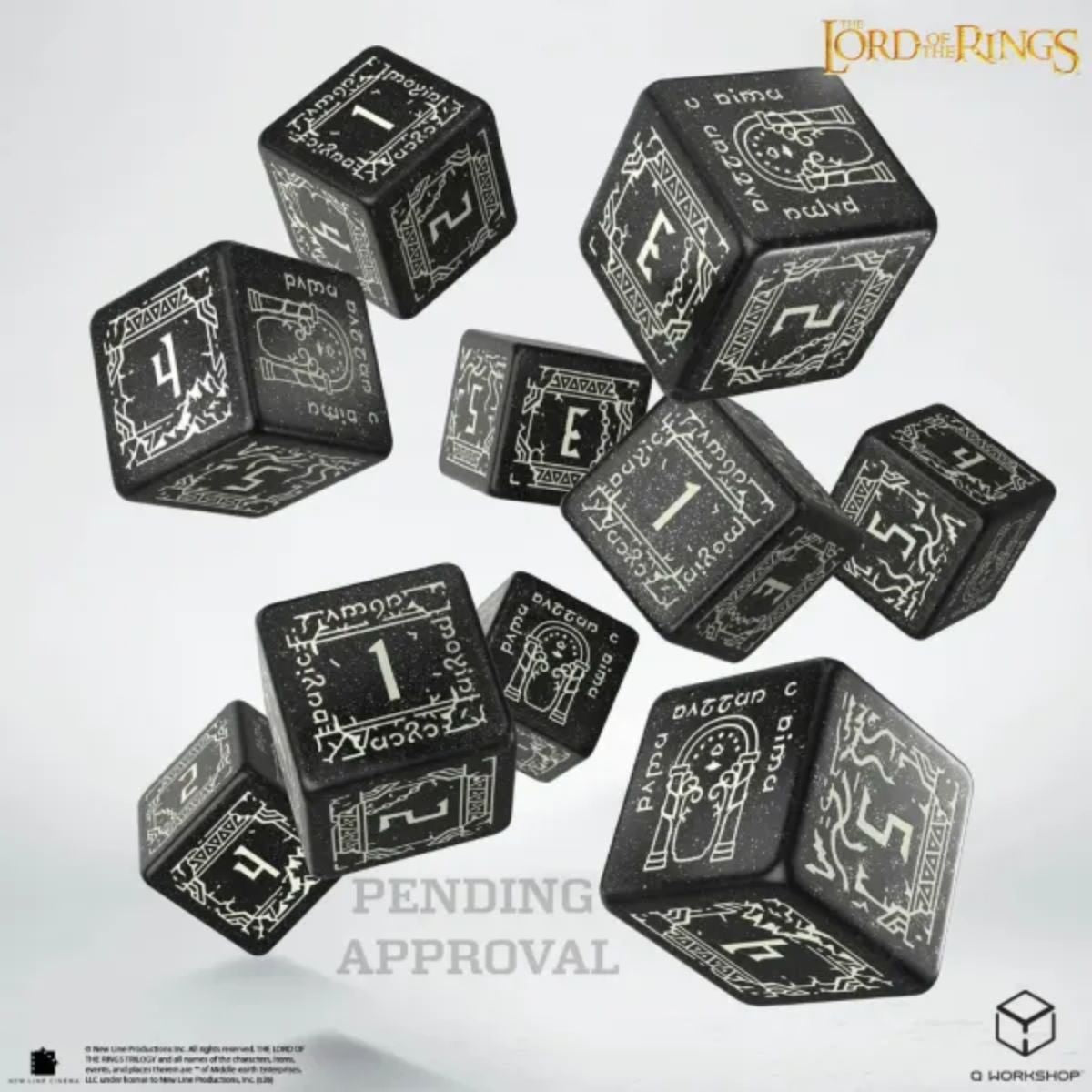 Q-Workshop Moria The Lord Of The Rings 10 × D6 Dice Set