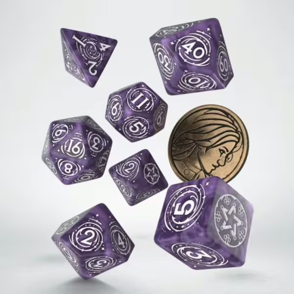 Q-Workshop The Witcher Dice Set Yennefer Lilac And Gooseberries