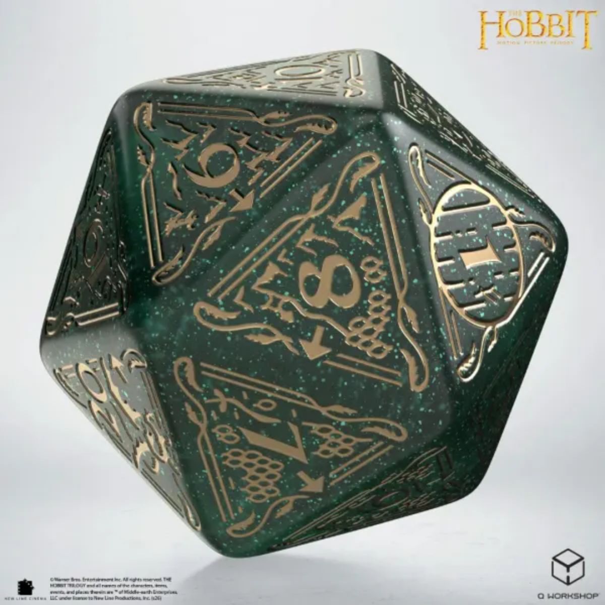 Q-Workshop Verdant TCG Jumbo Die The Hobbit Spindown D20