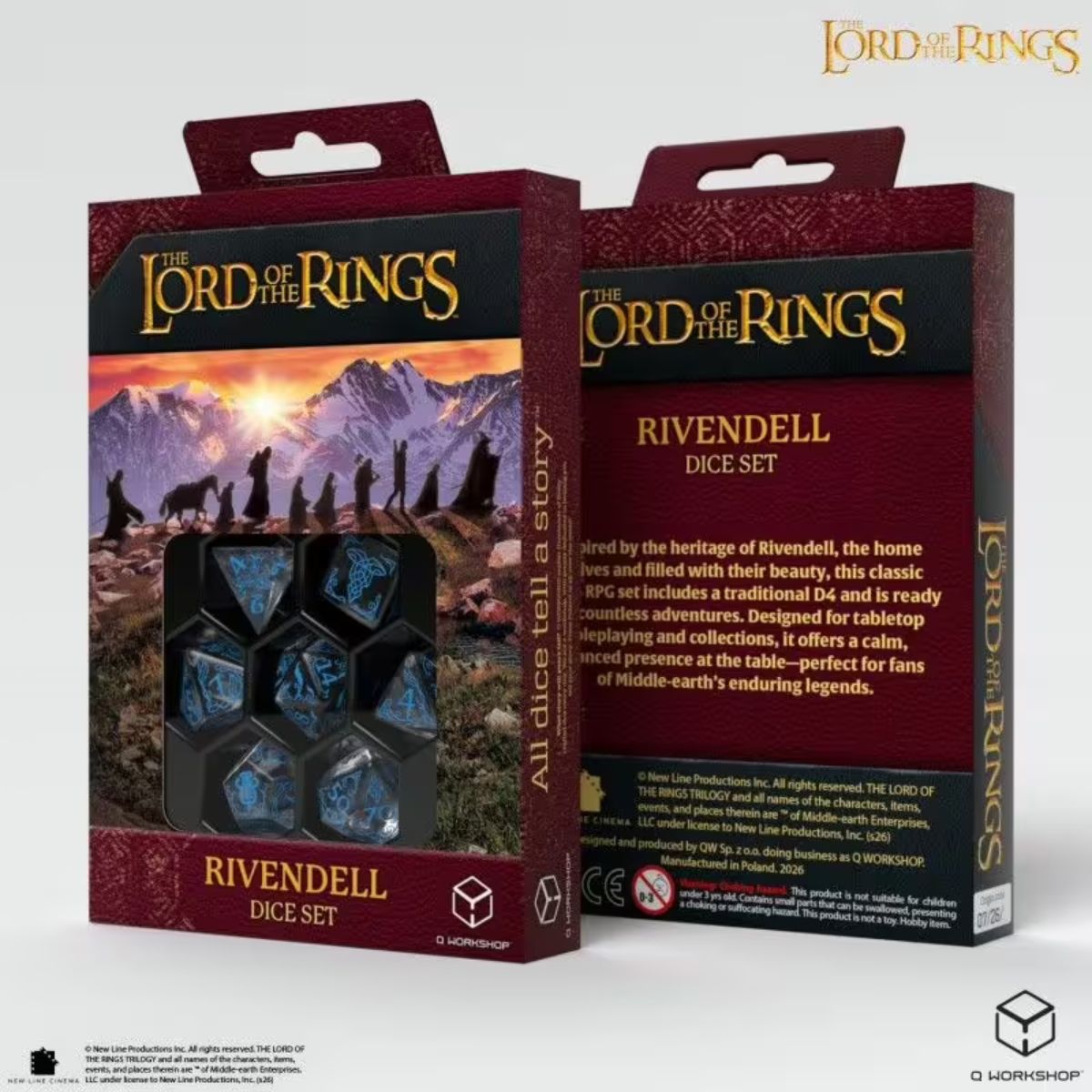 Q-Workshop Water Rivendell The Lord Of The Rings Dice Set