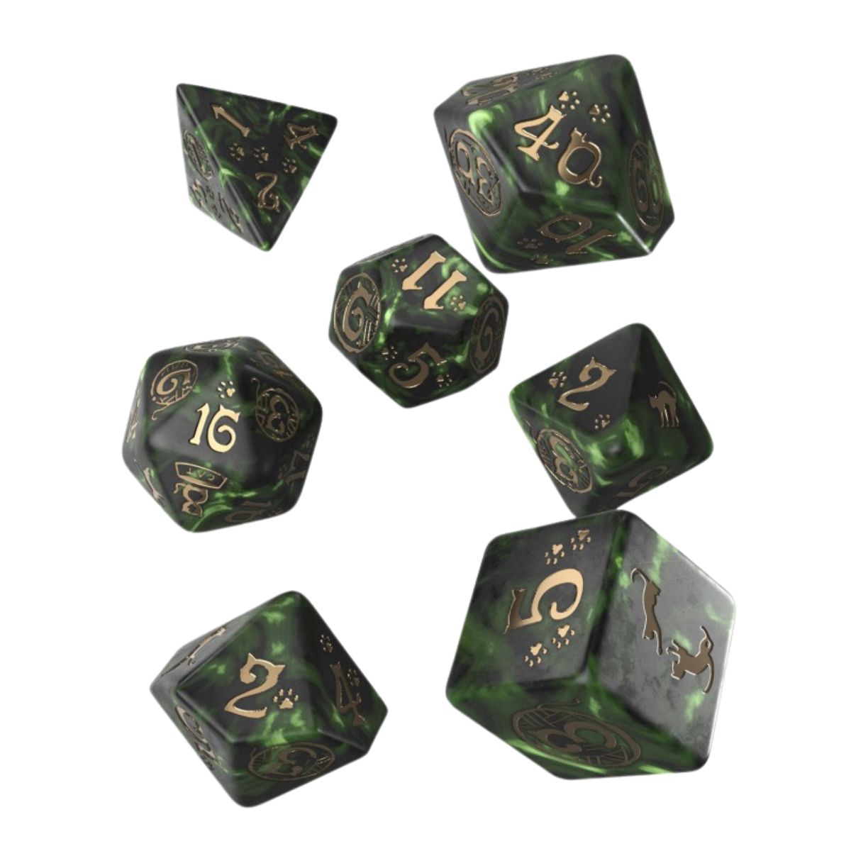 Q-Workshop Cats Dice Set Pixel