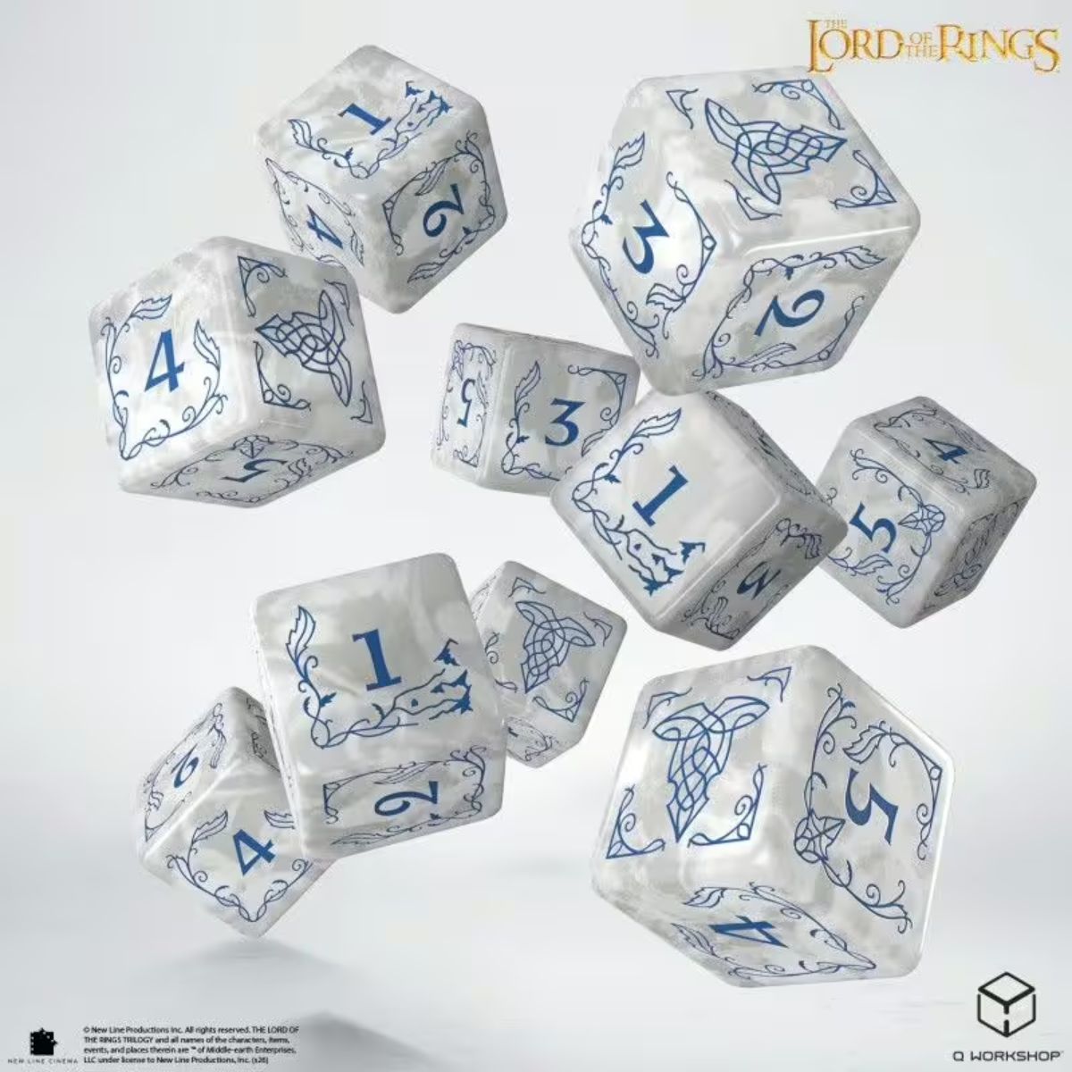 Q Workshop Stone Rivendell The Lord Of The Rings 10 × D6 Dice Set