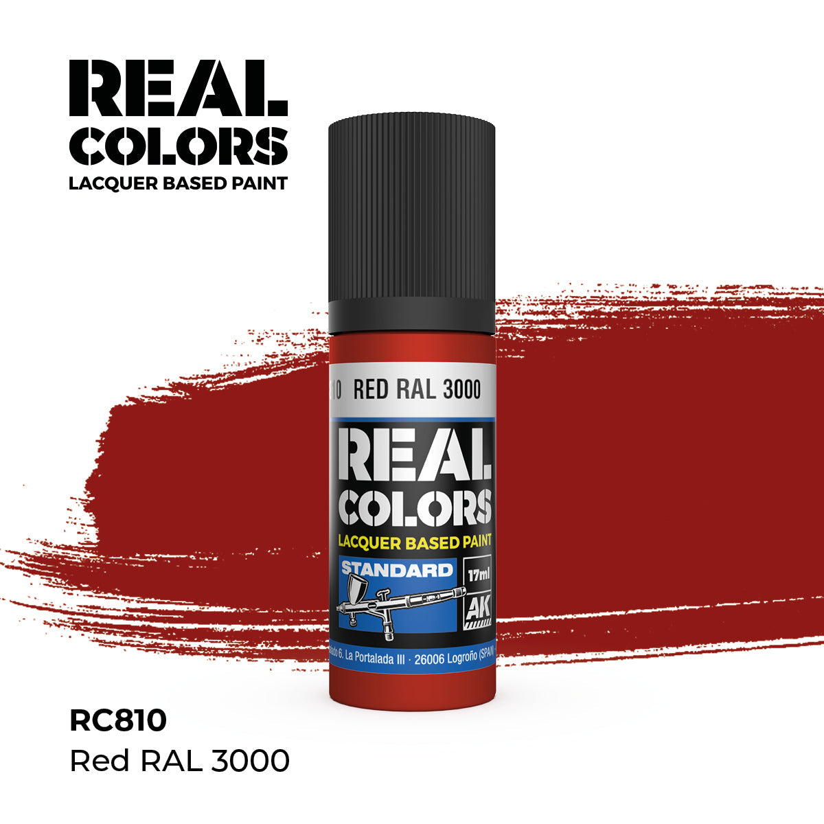 AK Interactive REAL COLORS Red Ral 3000 17 ml.