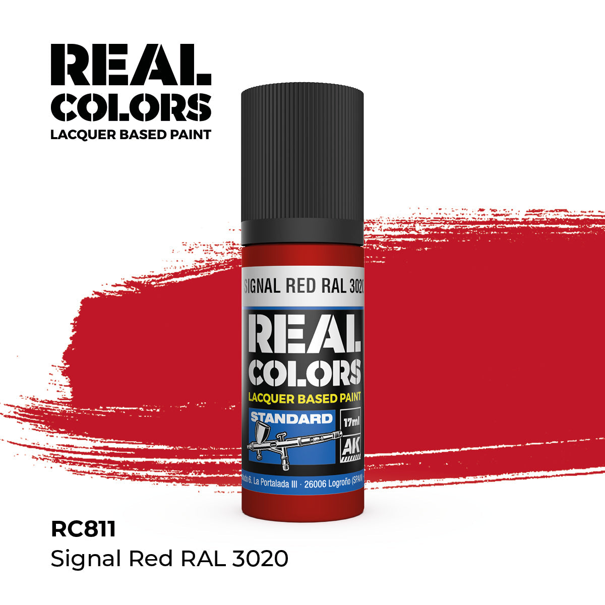 AK Interactive REAL COLORS Signal Red Ral 3020 17 ml.
