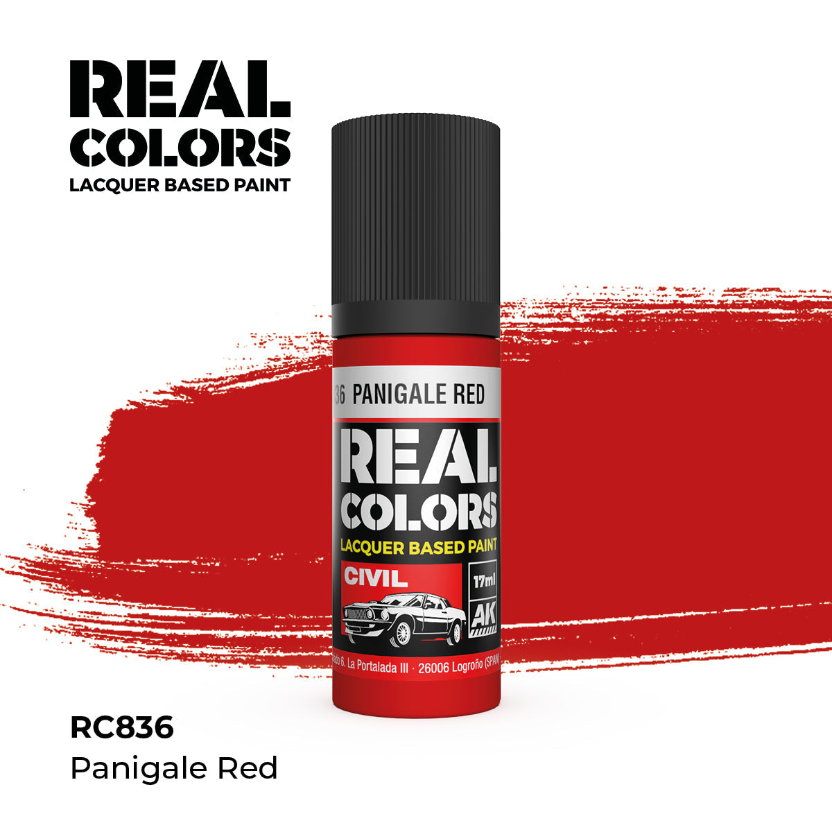 AK Interactive REAL COLORS Panigale Red 17 ml.