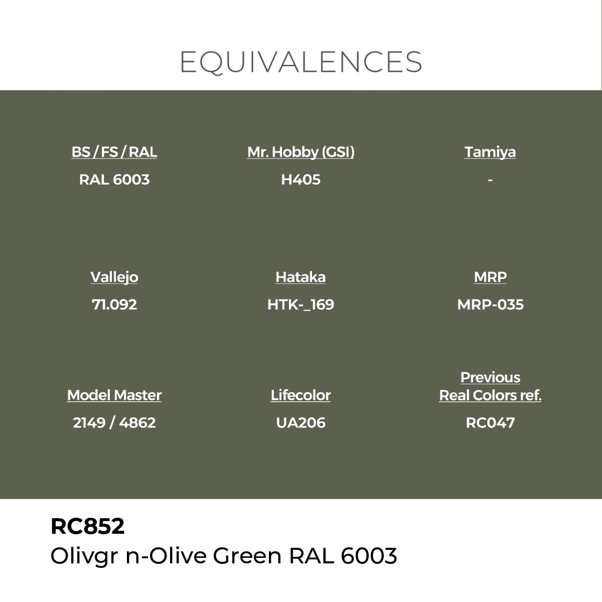 AK Interactive REAL COLORS Olivgrün-Olive Green Ral 6003 17 ml.