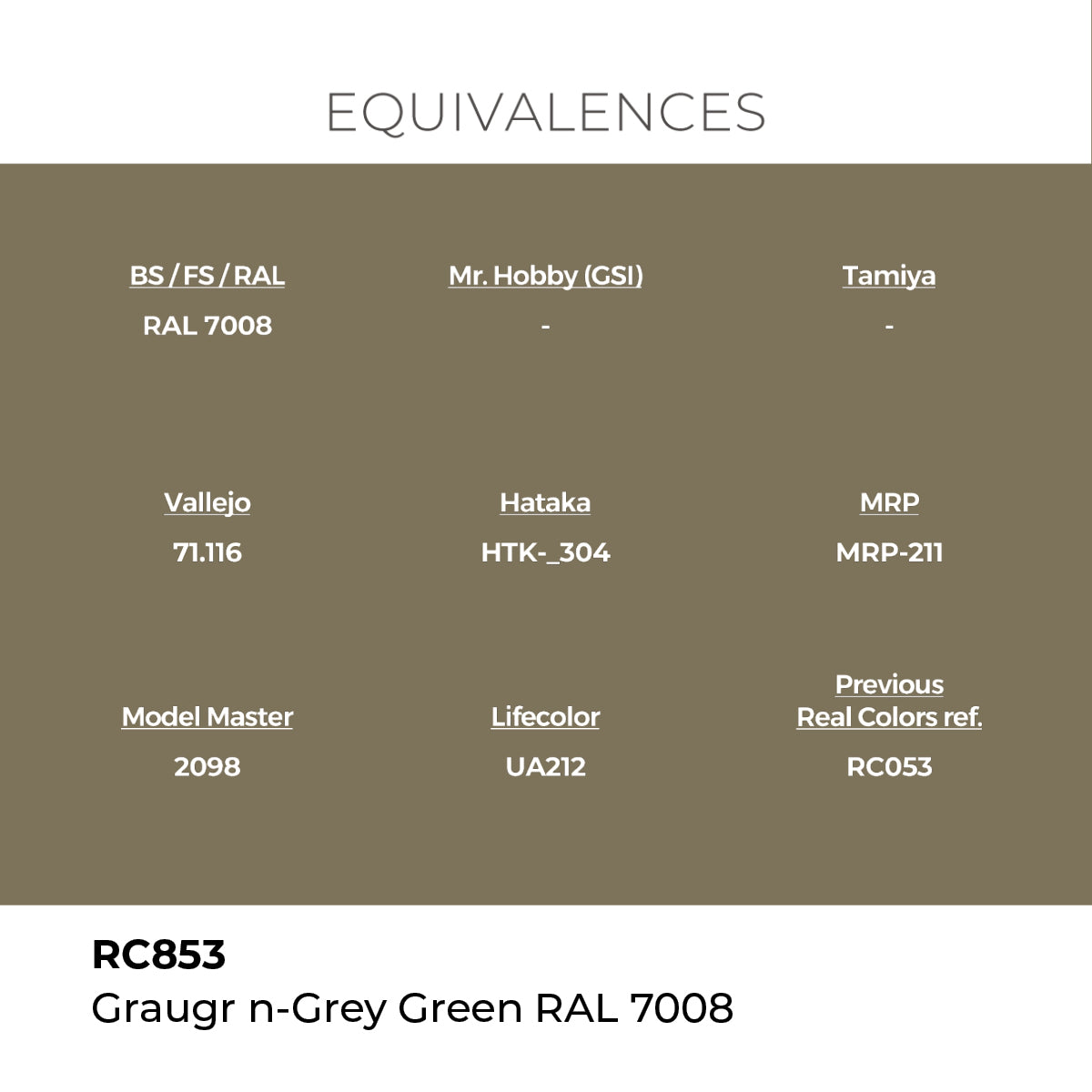 AK Interactive REAL COLORS Graugrün-Grey Green Ral 7008 17 ml.