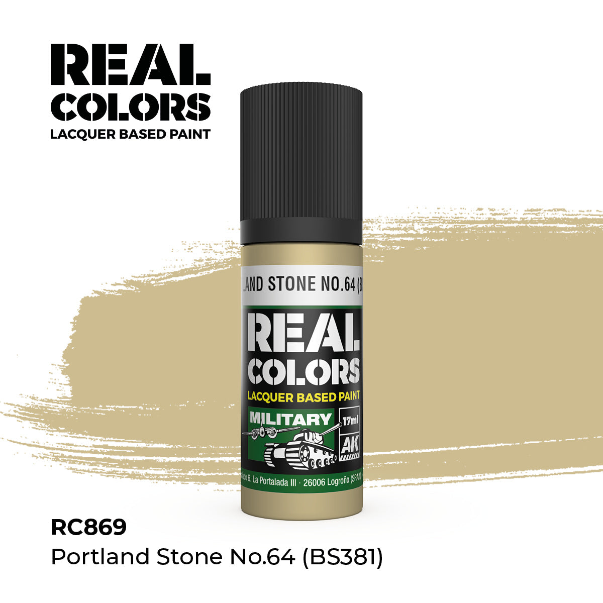 AK Interactive REAL COLORS Portland Stone No.64 (Bs381) 17 ml.