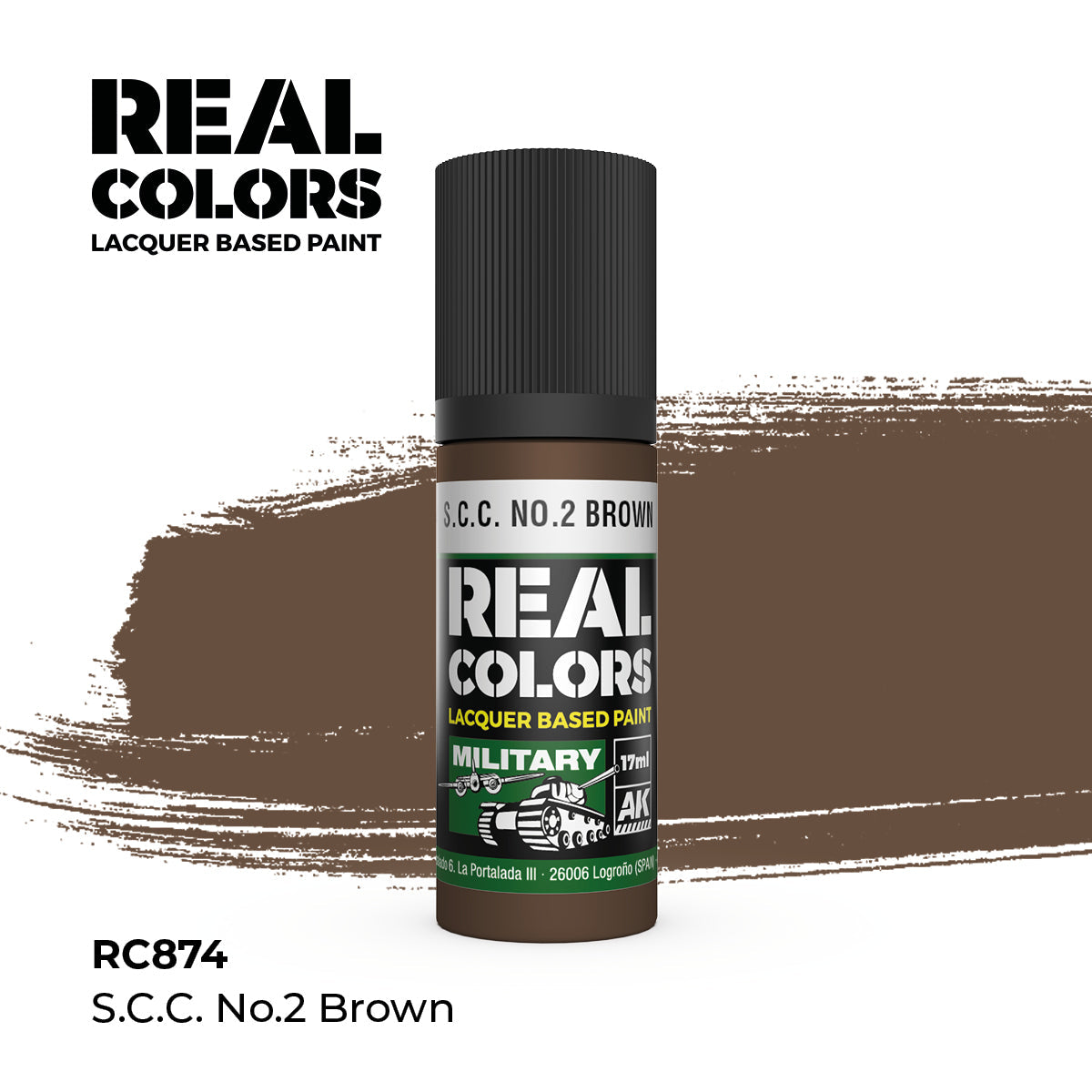 AK Interactive REAL COLORS S.C.C. No.2 Brown 17 ml.