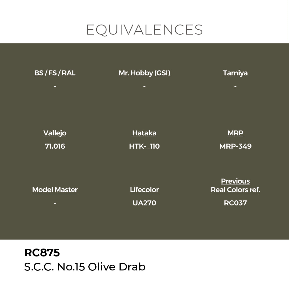 AK Interactive REAL COLORS S.C.C. No.15 Olive Drab 17 ml.