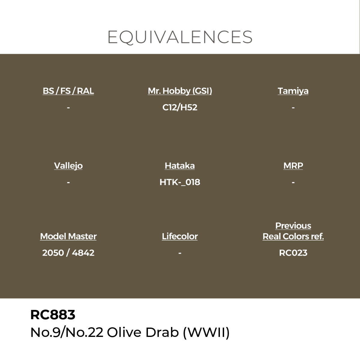 AK Interactive REAL COLORS No.9/No.22 Olive Drab (Wwii) 17 ml.