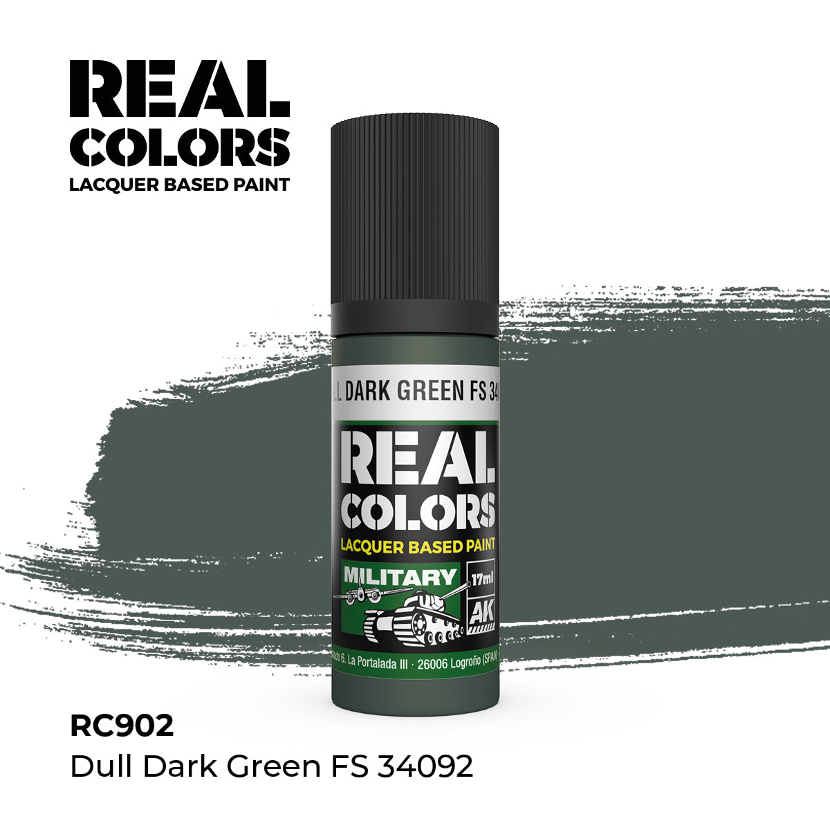 AK Interactive REAL COLORS Dull Dark Green Fs 34092 17 ml.
