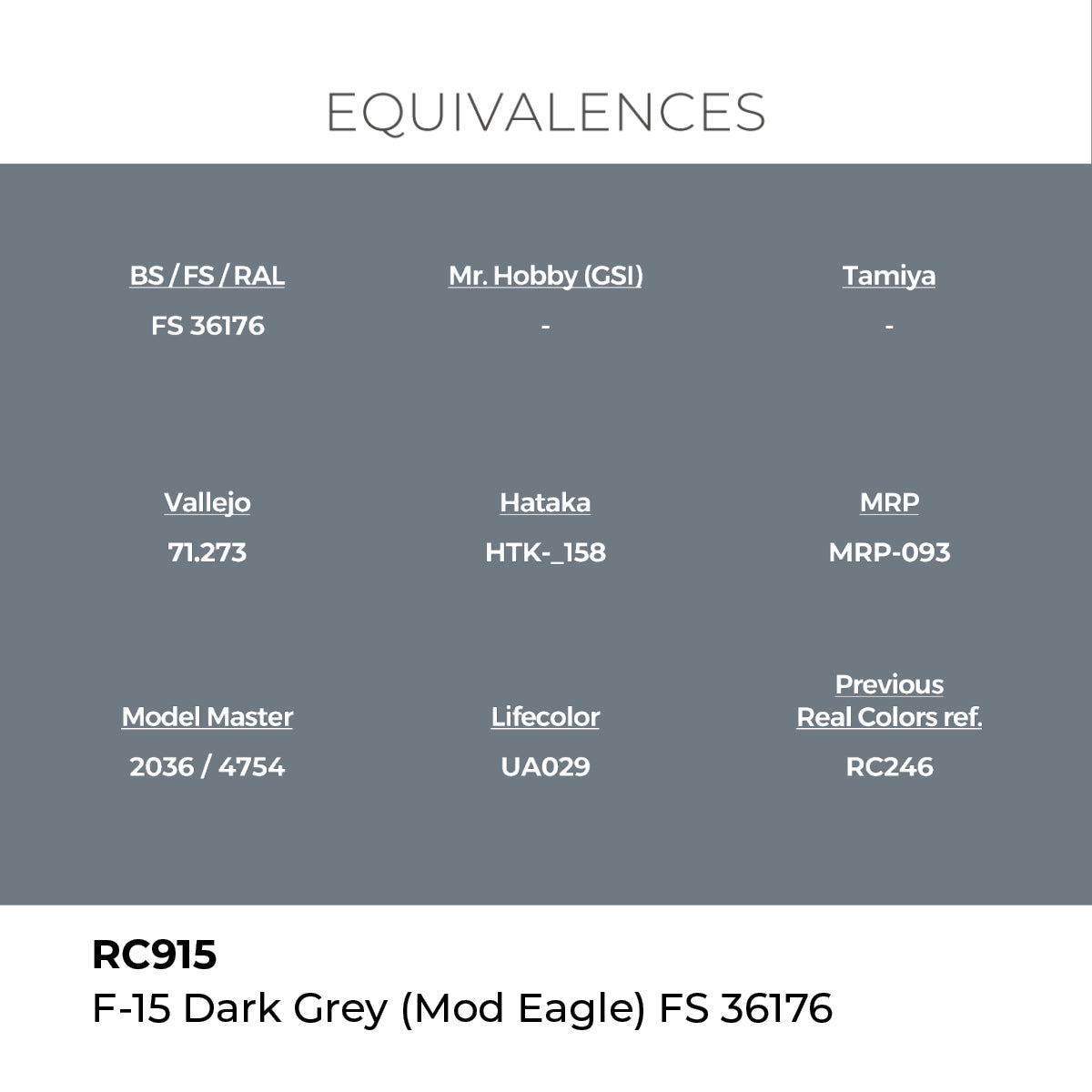 AK Interactive REAL COLORS F-15 Dark Grey (Mod Eagle) Fs 36176 17 ml