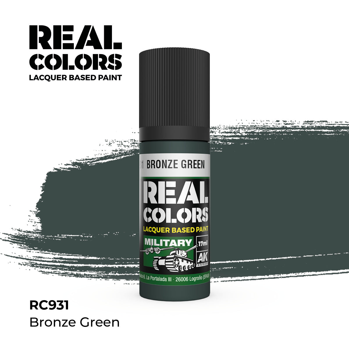AK Interactive REAL COLORS Bronze Green 17 ml.