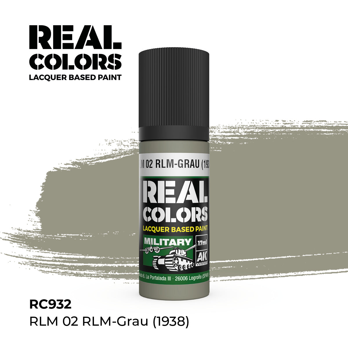 AK Interactive REAL COLORS Rlm 02 Rlm-Grau (1938) 17 ml.