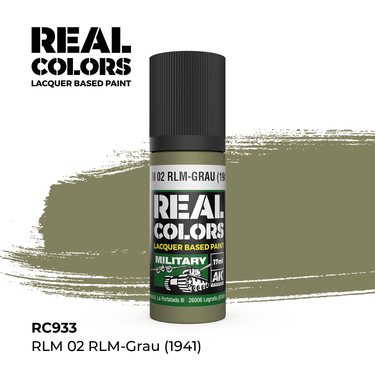 AK Interactive REAL COLORS Rlm 02 Rlm-Grau (1941) 17 ml.