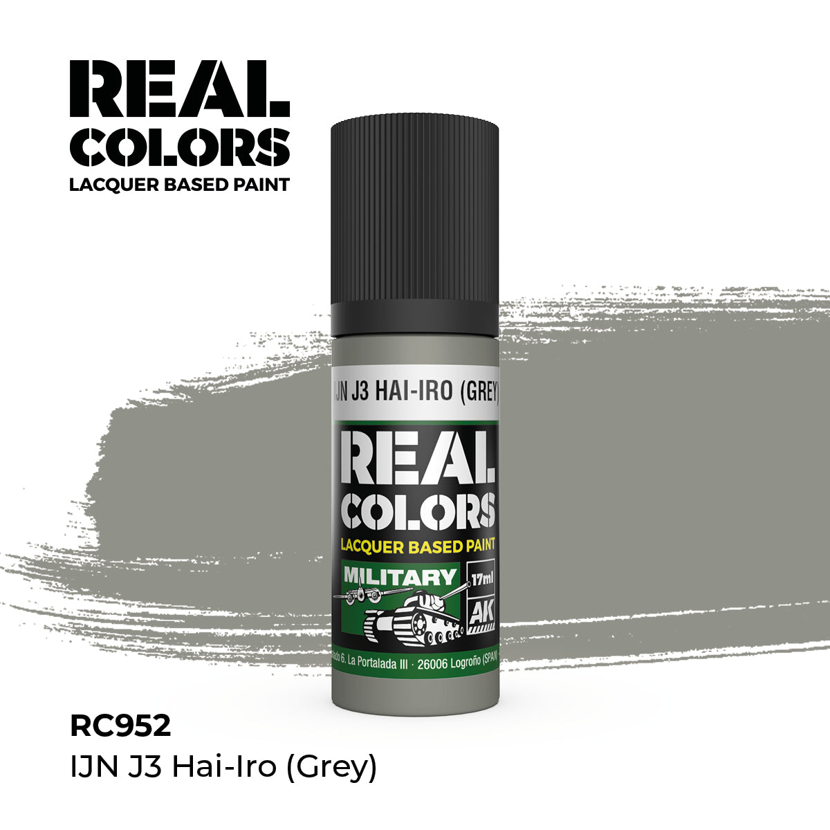 AK Interactive REAL COLORS Ijn J3 Hai-Iro (Grey) 17 ml.