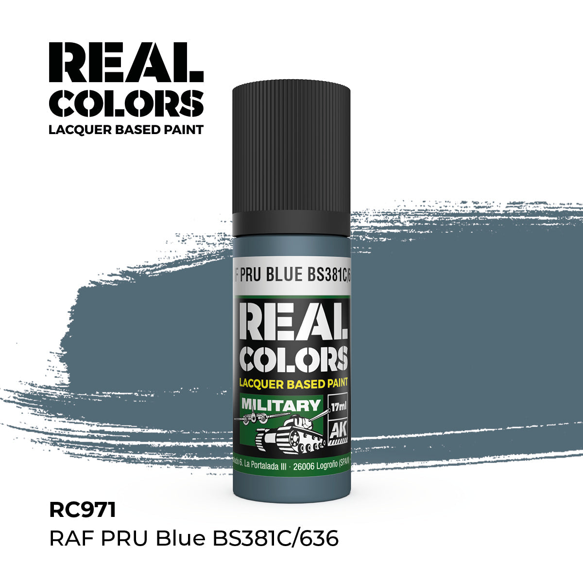 AK Interactive REAL COLORS Raf Pru Blue Bs381C/636 17 ml.