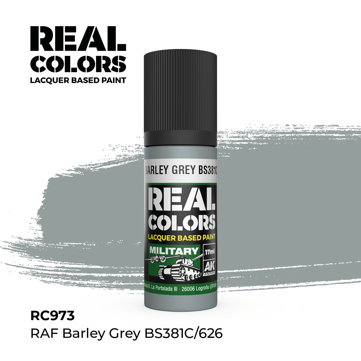 AK Interactive REAL COLORS Raf Barley Grey Bs381C/626 17 ml.