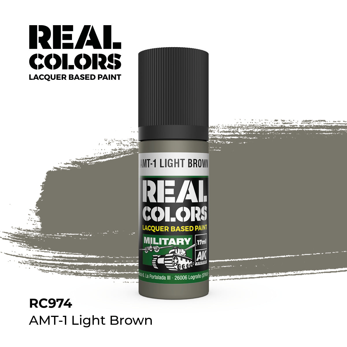 AK Interactive REAL COLORS Amt-1 Light Brown 17 ml.