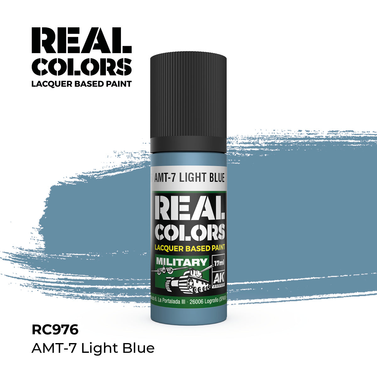 AK Interactive REAL COLORS Amt-7 Light Blue 17 ml.