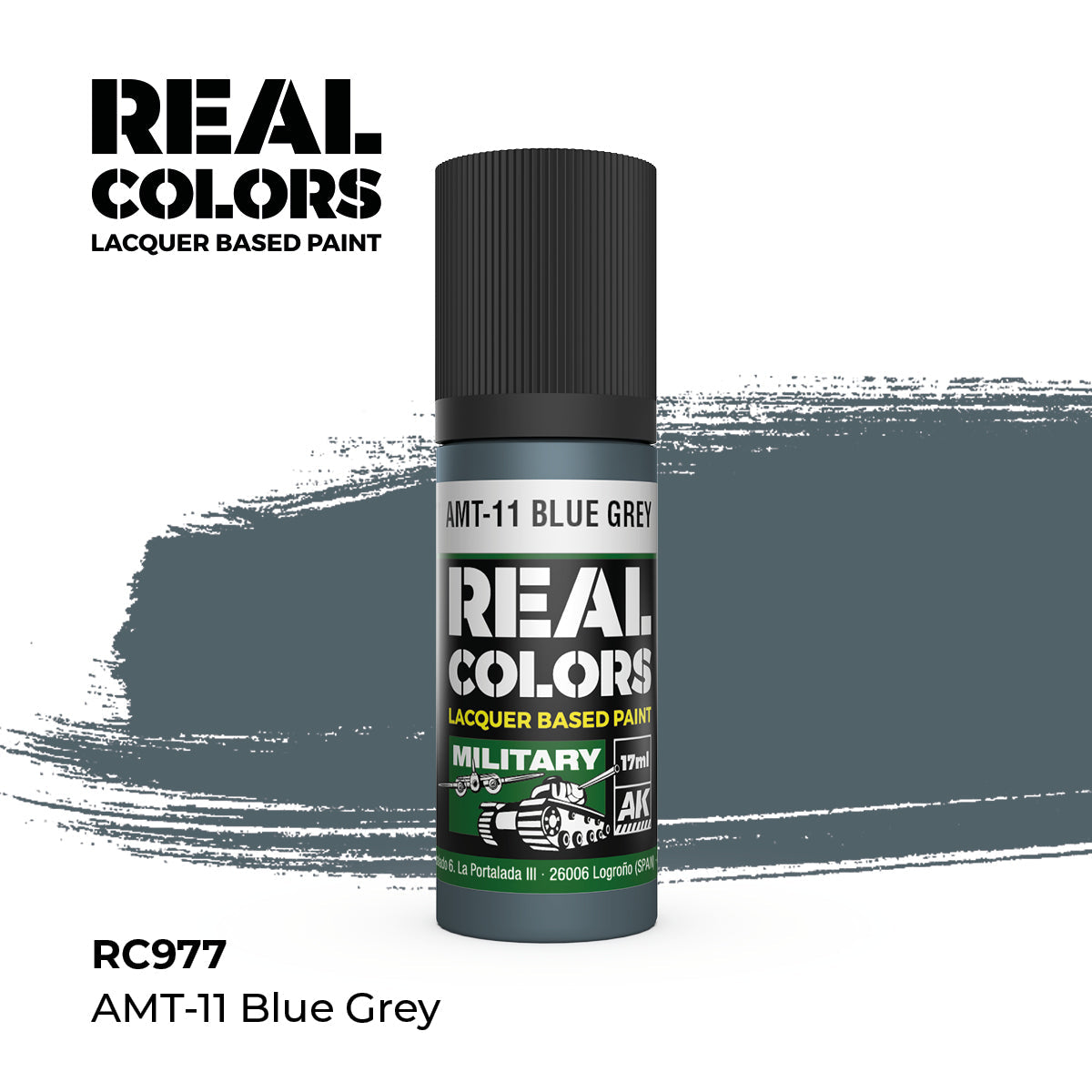 AK Interactive REAL COLORS Amt-11 Blue Grey 17 ml.
