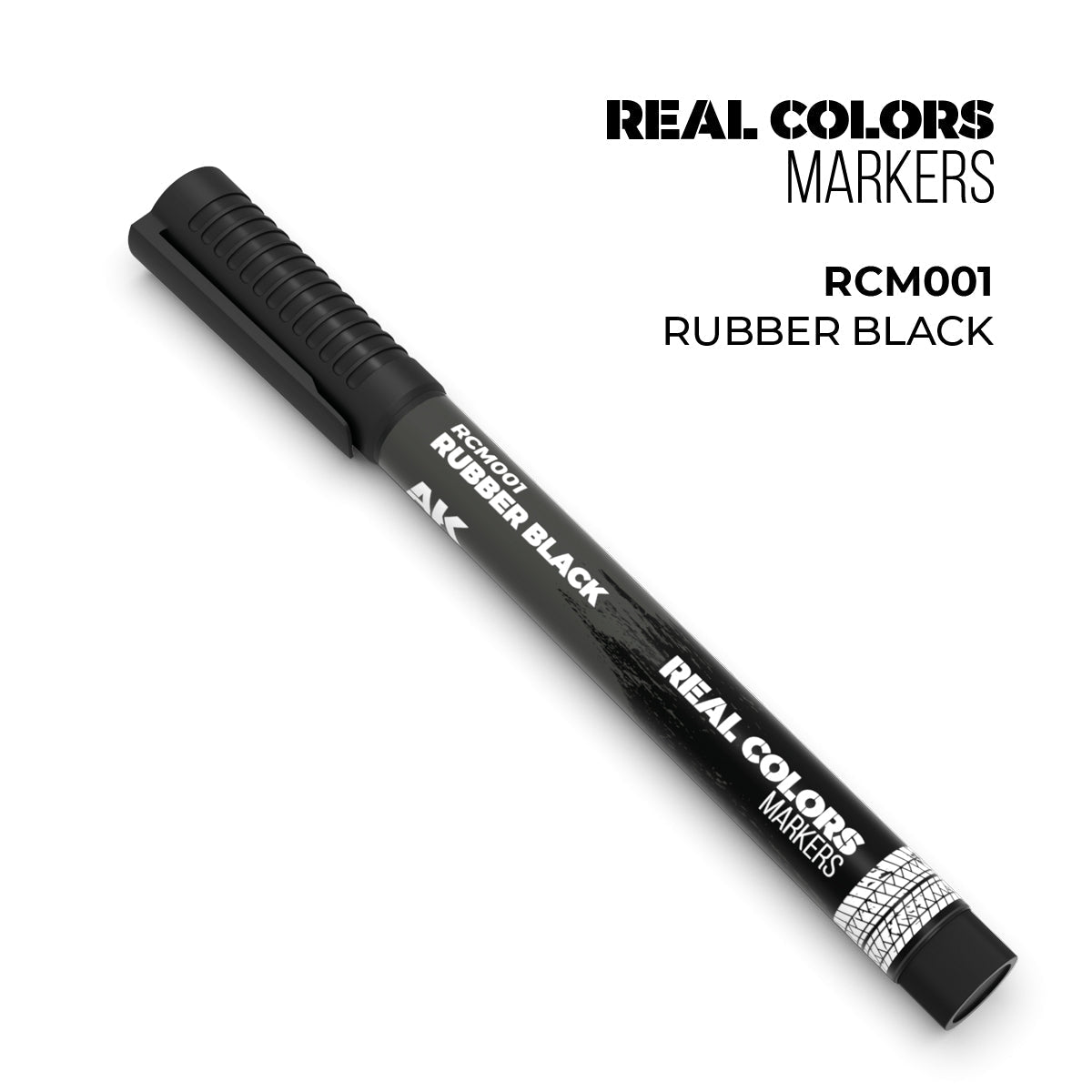 AK Interactive REAL COLORS MARKERS Rubber Black