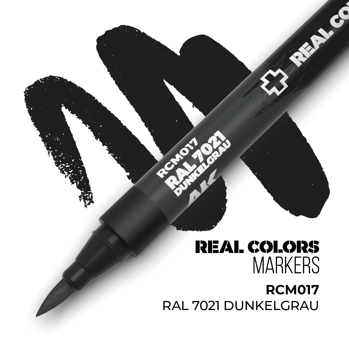AK Interactive REAL COLORS MARKERS Ral 7021 Dunkelgrau