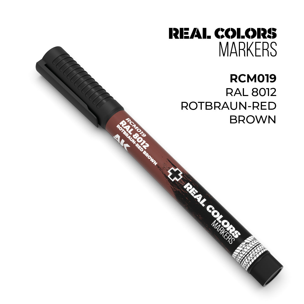 AK Interactive REAL COLORS MARKERS Ral 8012 Rotbraun-Red Brown