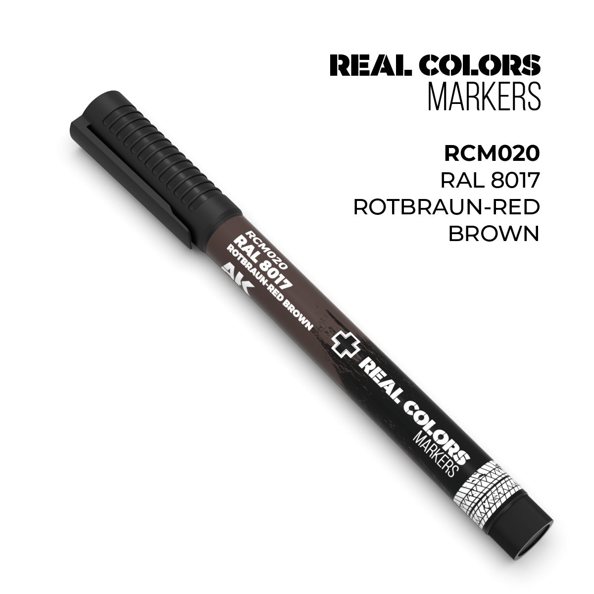 AK Interactive REAL COLORS MARKERS Ral 8017 Rotbraun-Red Brown