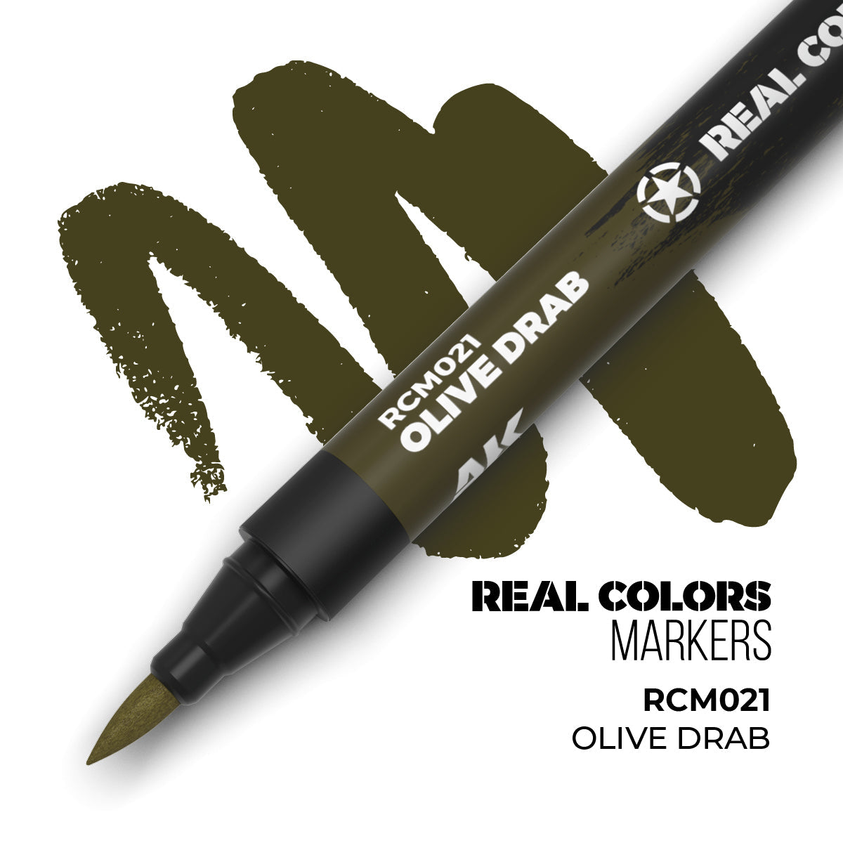 AK Interactive REAL COLORS MARKERS Olive Drab