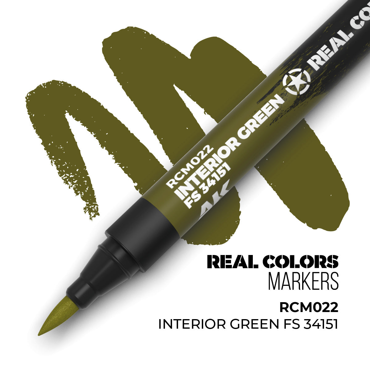 AK Interactive REAL COLORS MARKERS Interior Green Fs 34151