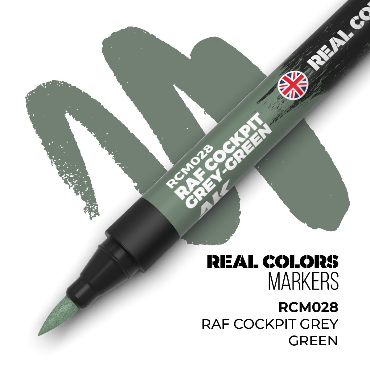 AK Interactive REAL COLORS MARKERS Raf Cockpit Grey-Green