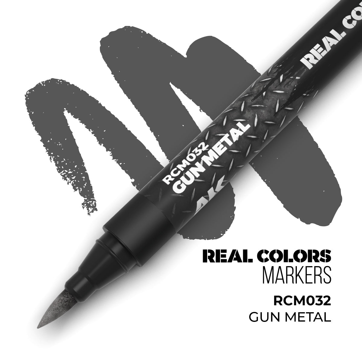 AK Interactive REAL COLORS MARKERS Gun Metal