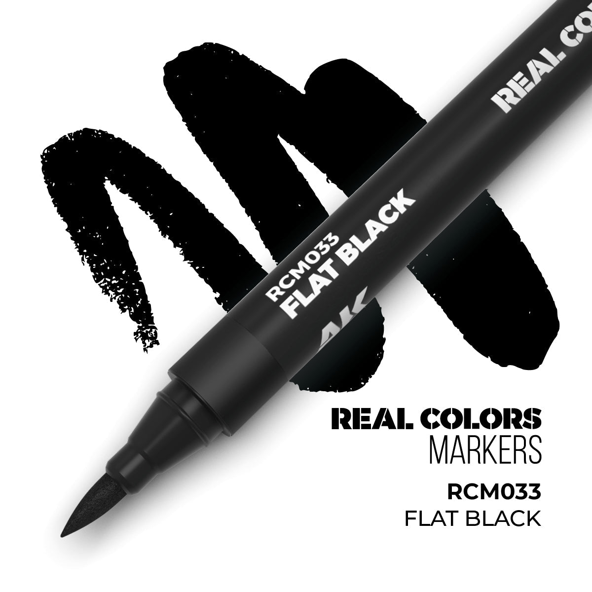 AK Interactive REAL COLORS MARKERS Flat Black