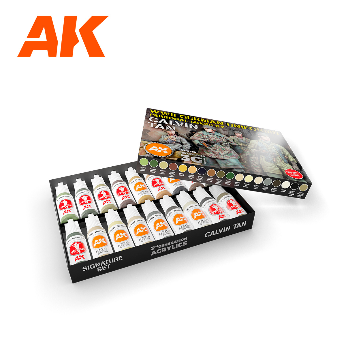 AK Interactive 3GEN SIGNATURE SETS WWII GERMAN UNIFORMS - SIGNATURE SET BY CALVIN TAN